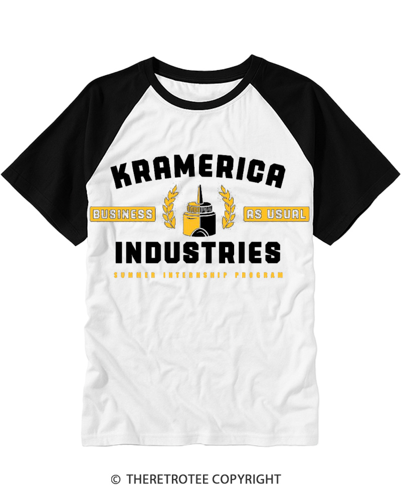 TheRetroTee Summer Internship Program 1990s Raglan Baseball T-Shirt
