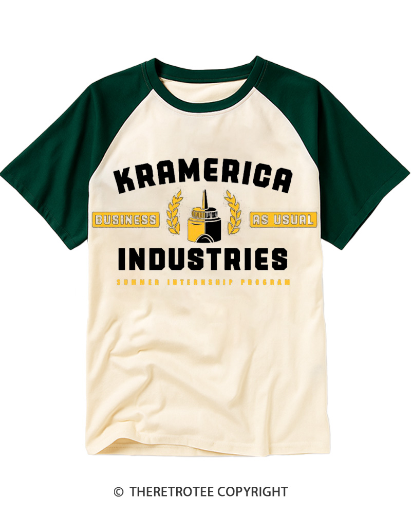 TheRetroTee Summer Internship Program 1990s Raglan Baseball T-Shirt