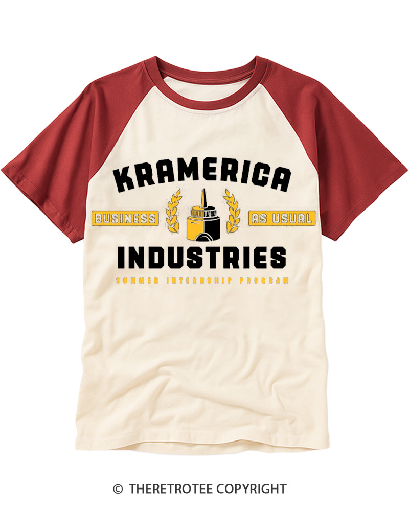 TheRetroTee Summer Internship Program 1990s Raglan Baseball T-Shirt
