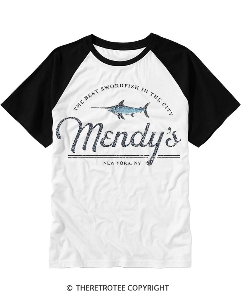 TheRetroTee The Best Swordfish in the City 1990s Raglan Baseball T-Shirt