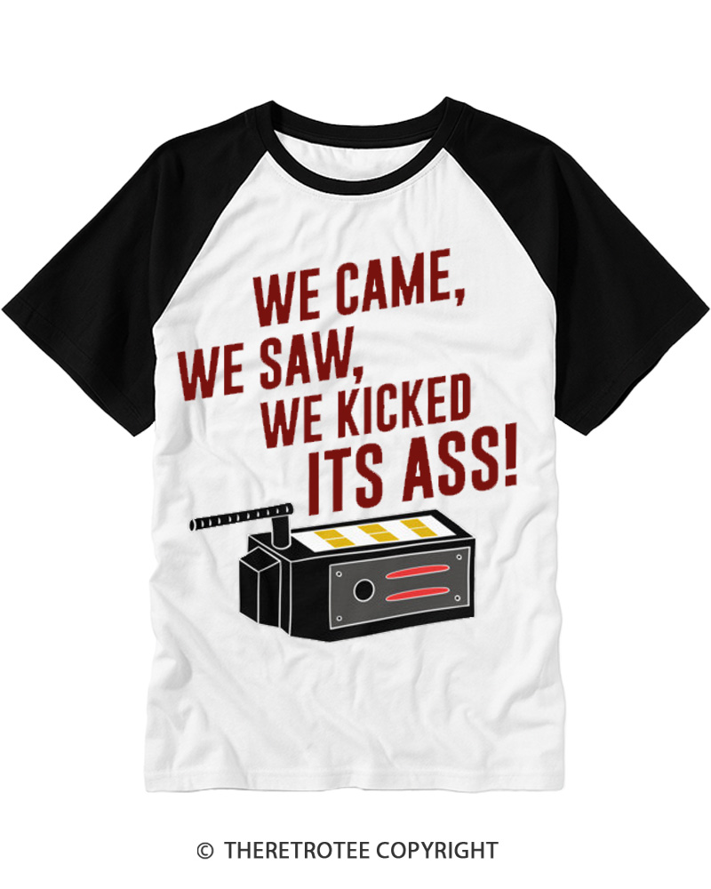 TheRetroTee We Came 1980s Raglan Baseball T-Shirt