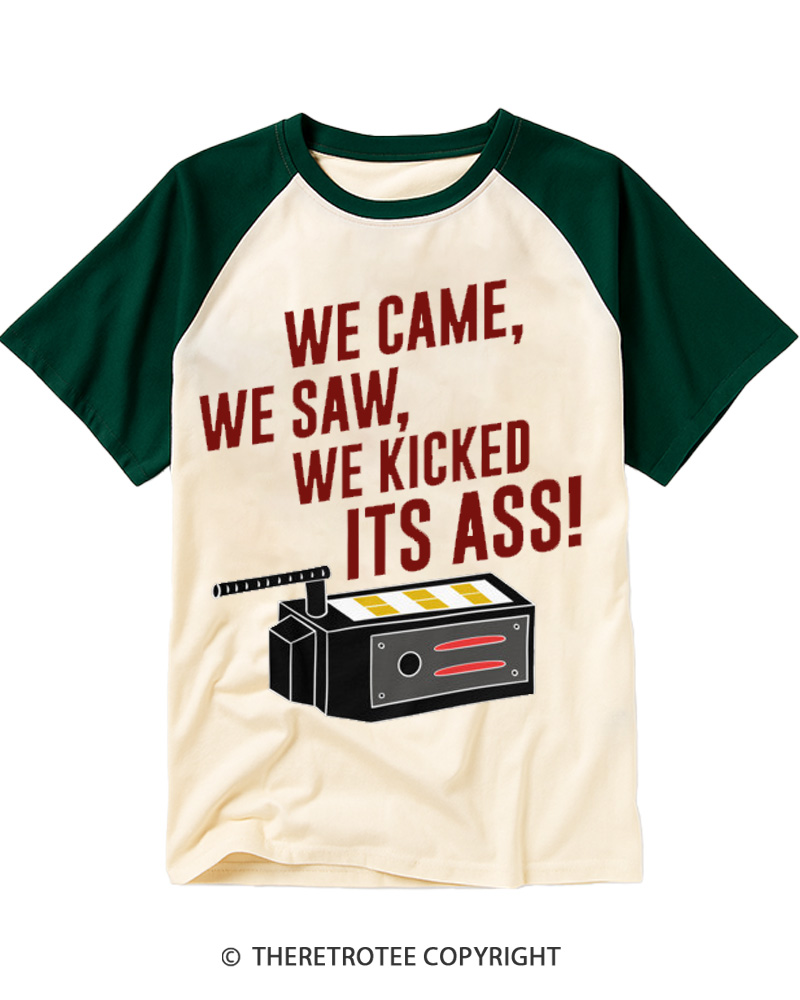 TheRetroTee We Came 1980s Raglan Baseball T-Shirt