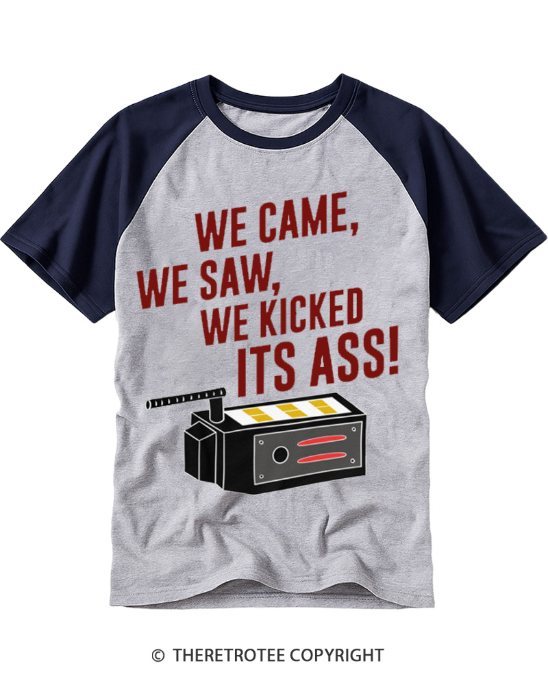 TheRetroTee We Came 1980s Raglan Baseball T-Shirt