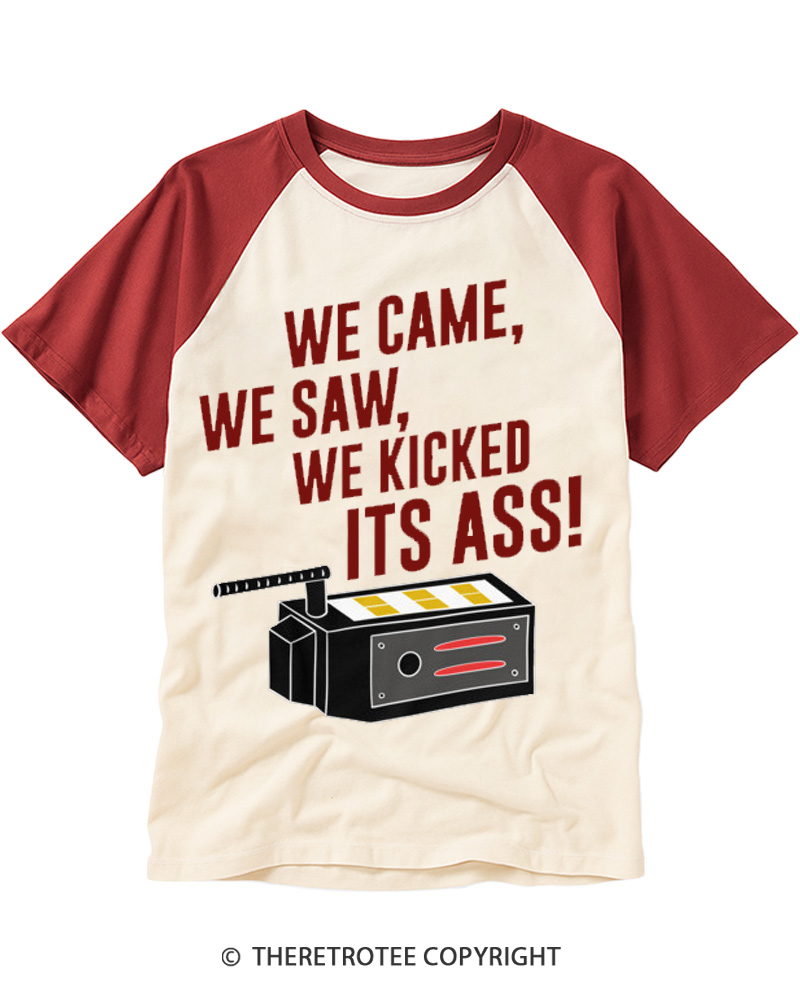 TheRetroTee We Came 1980s Raglan Baseball T-Shirt