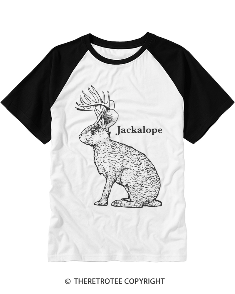 TheRetroTee Jackalope Raglan Baseball T-Shirt
