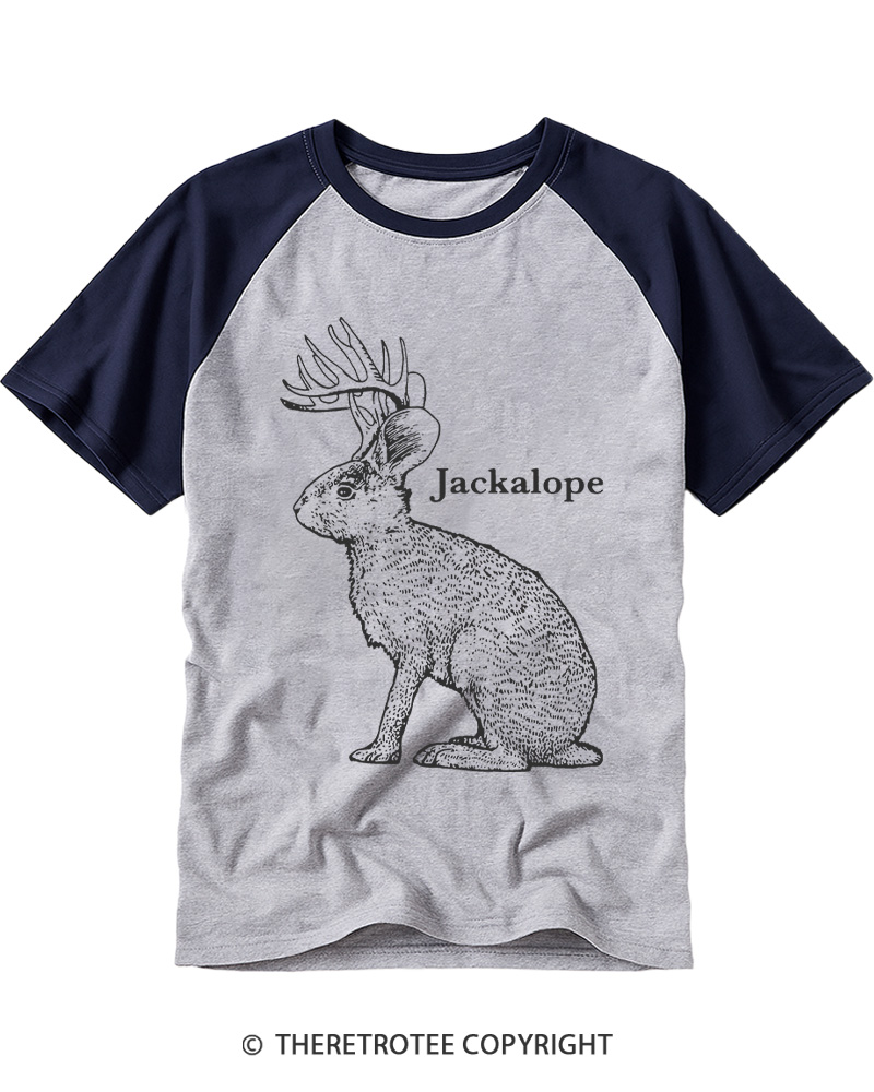 TheRetroTee Jackalope Raglan Baseball T-Shirt