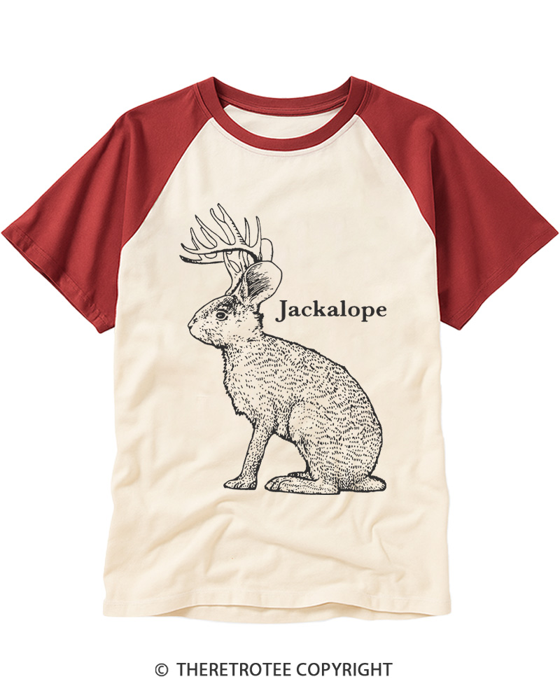 TheRetroTee Jackalope Raglan Baseball T-Shirt