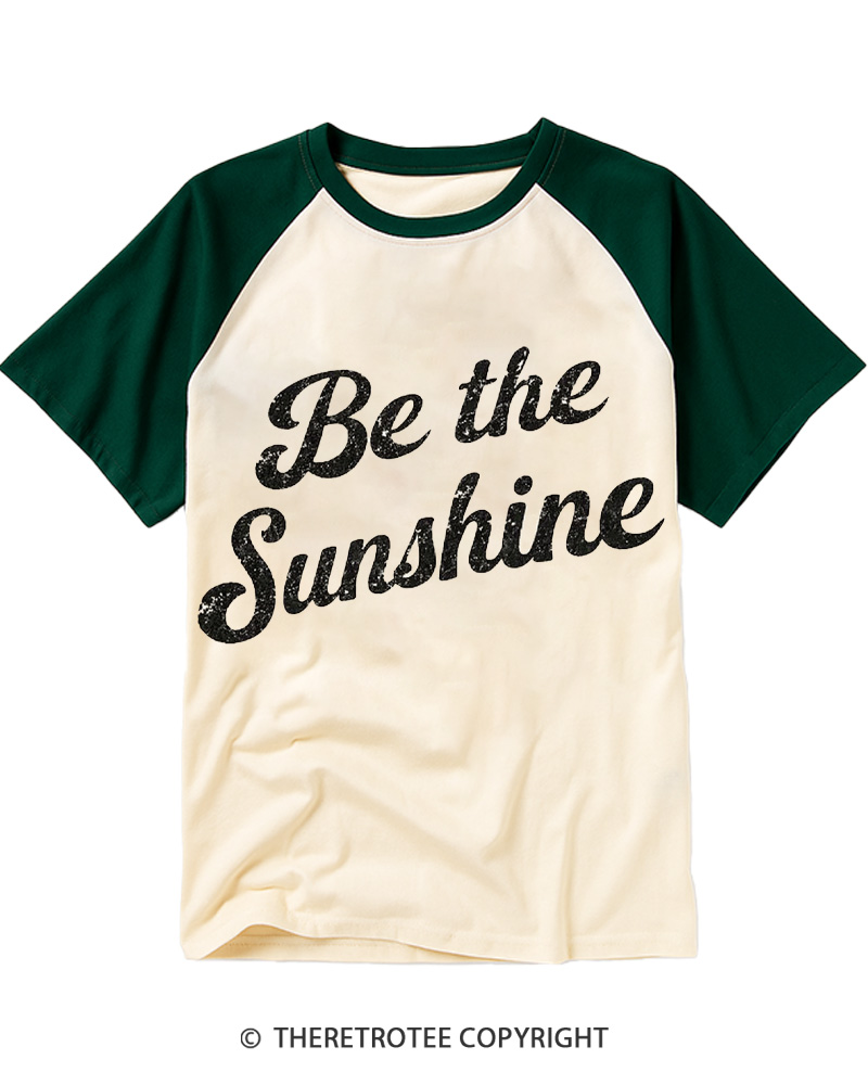 TheRetroTee Be the Sunshine Raglan Baseball T-Shirt