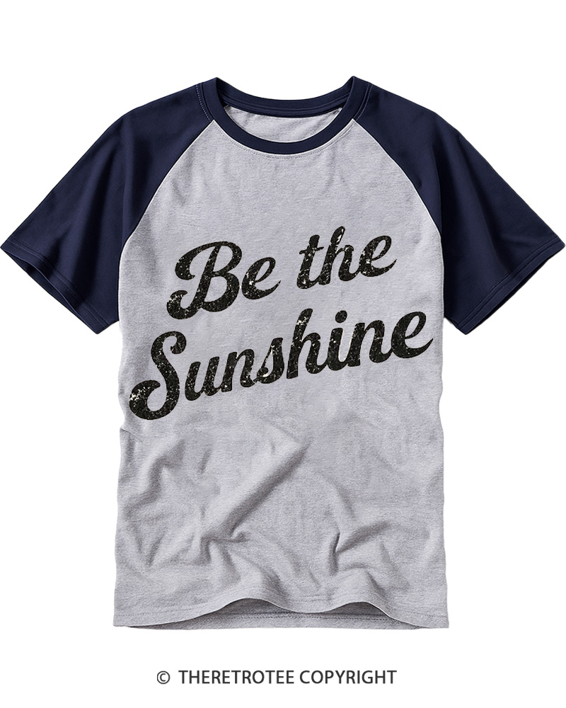 TheRetroTee Be the Sunshine Raglan Baseball T-Shirt