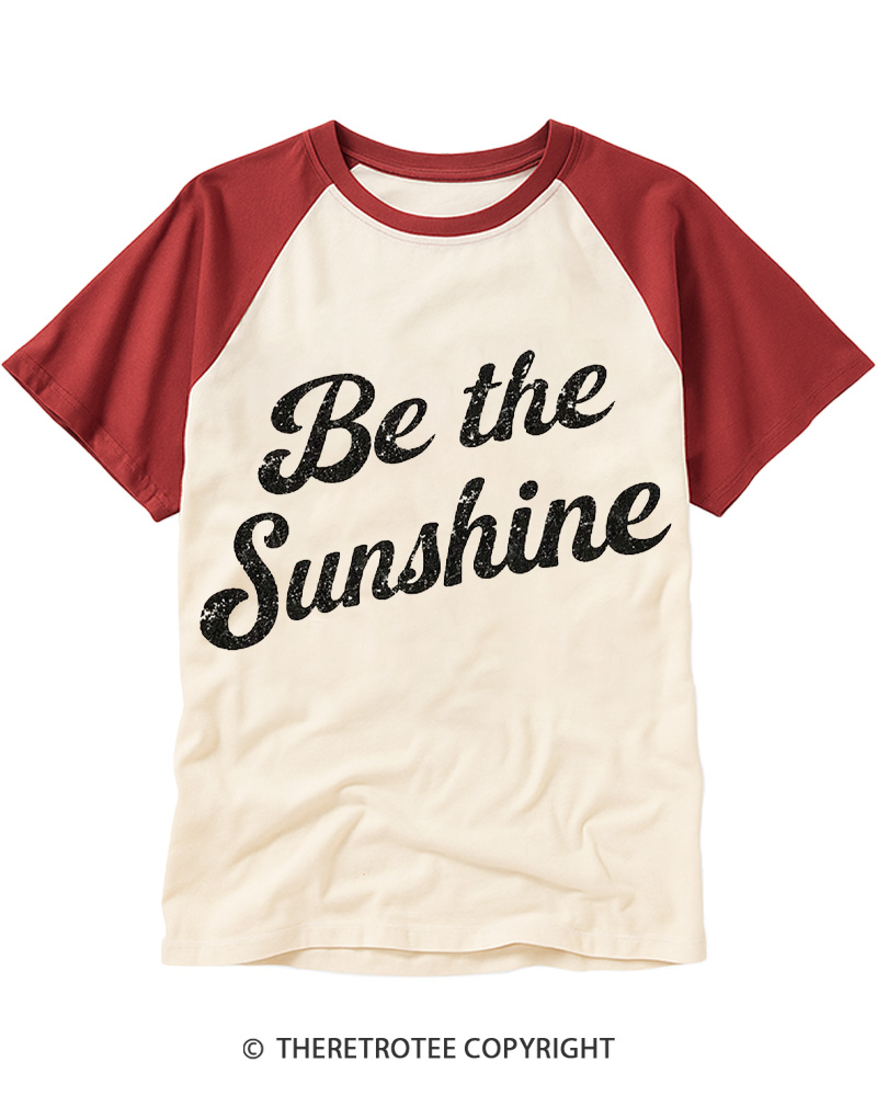 TheRetroTee Be the Sunshine Raglan Baseball T-Shirt