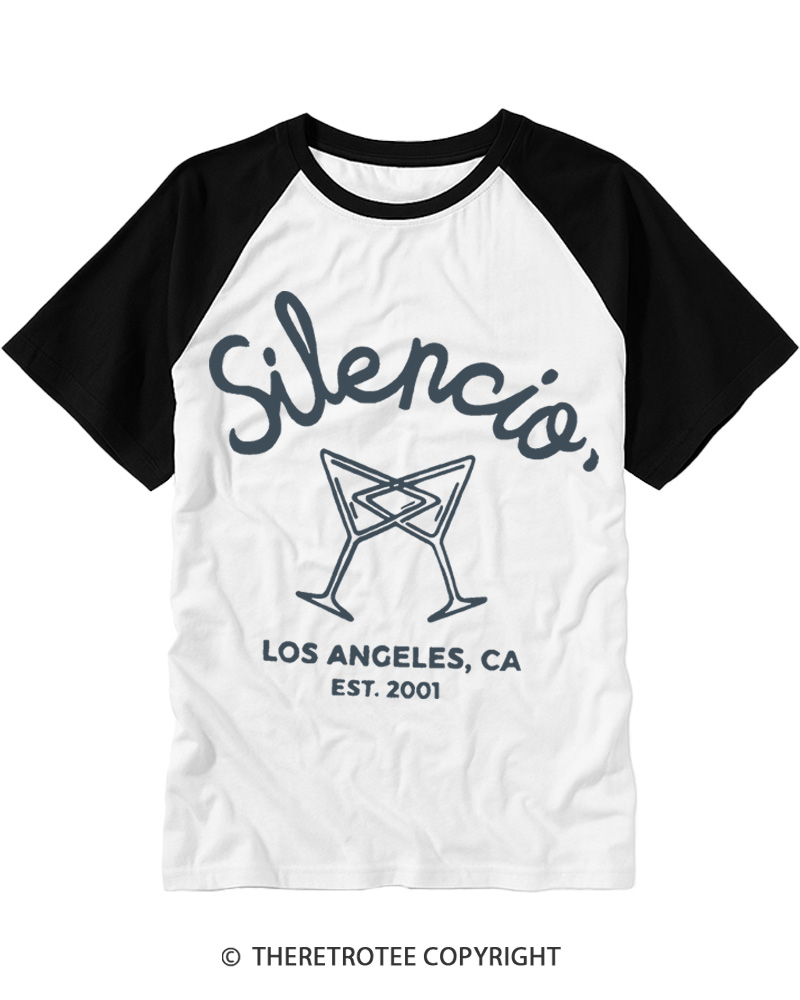 TheRetroTee Los Angeles 2000s Raglan Baseball T-Shirt