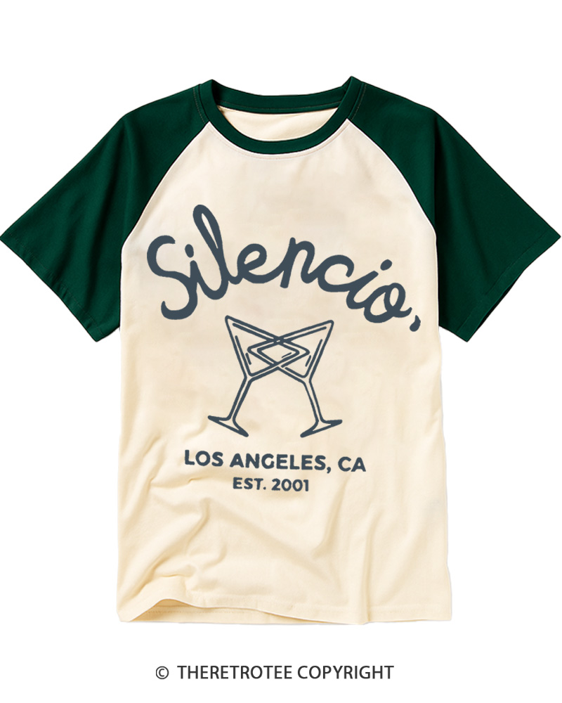 TheRetroTee Los Angeles 2000s Raglan Baseball T-Shirt