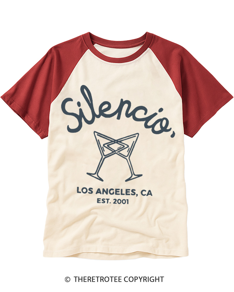 TheRetroTee Los Angeles 2000s Raglan Baseball T-Shirt