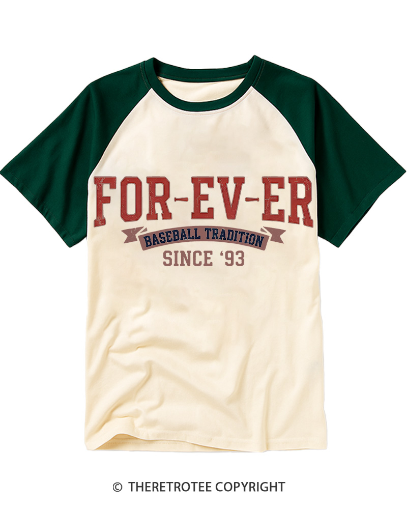 TheRetroTee 90s Baseball Raglan Baseball T-Shirt