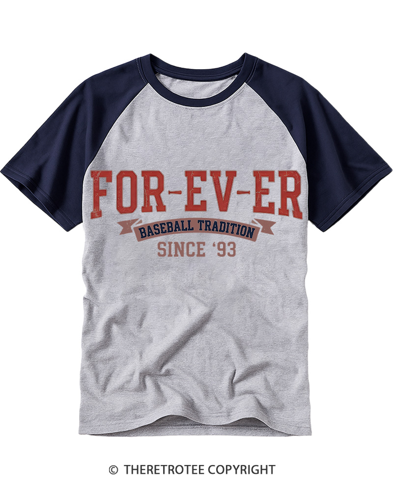 TheRetroTee 90s Baseball Raglan Baseball T-Shirt