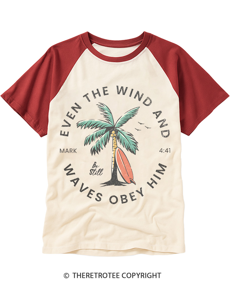 TheRetroTee Christian Bible Verse 1970s Raglan Baseball T-Shirt