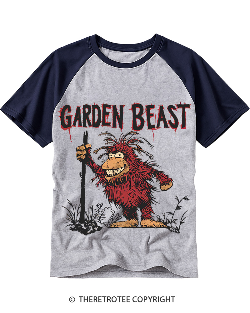 TheRetroTee Garden Beast Keeper Raglan Baseball T-Shirt