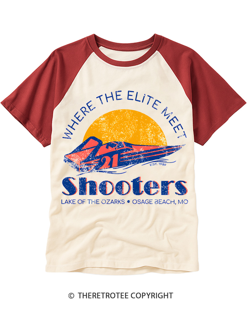 TheRetroTee  Lake of the Ozarks 1980s Raglan Baseball T-Shirt