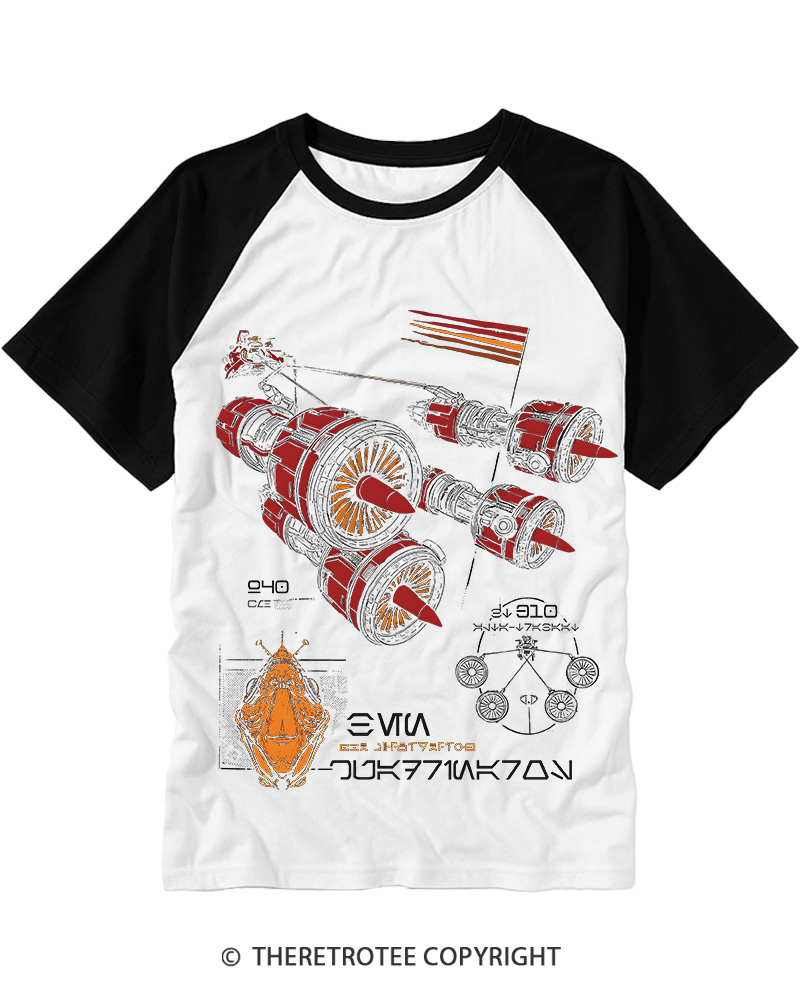 TheRetroTee  Podracer 1990s Raglan Baseball T-Shirt