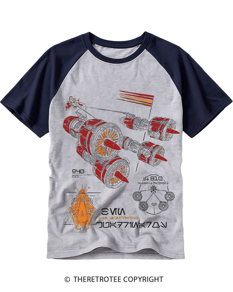 TheRetroTee  Podracer 1990s Raglan Baseball T-Shirt