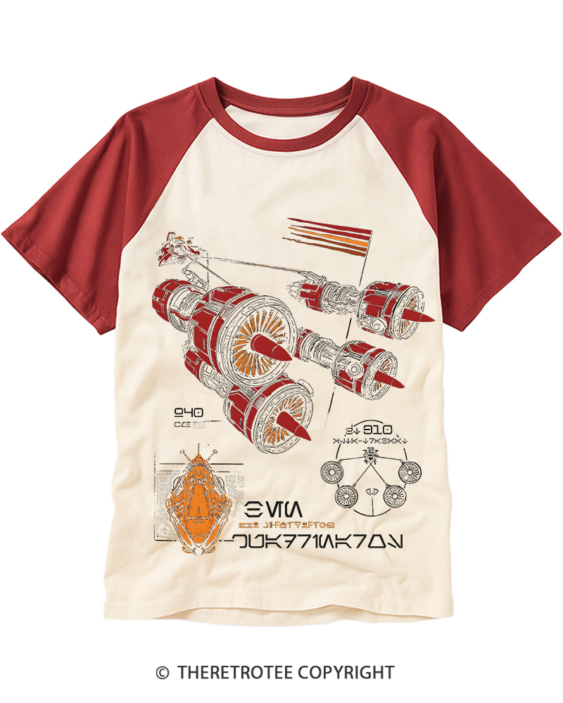 TheRetroTee  Podracer 1990s Raglan Baseball T-Shirt