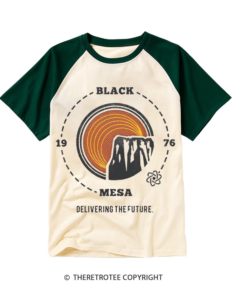 TheRetroTee Mesa 1970s Raglan Baseball T-Shirt