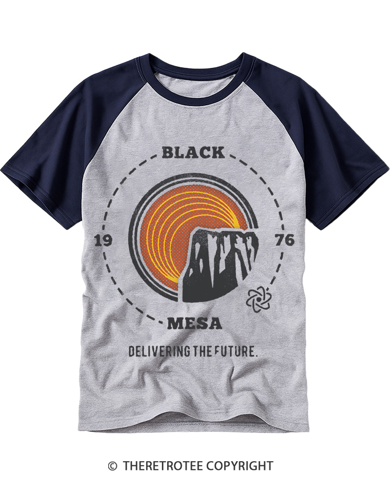 TheRetroTee Mesa 1970s Raglan Baseball T-Shirt