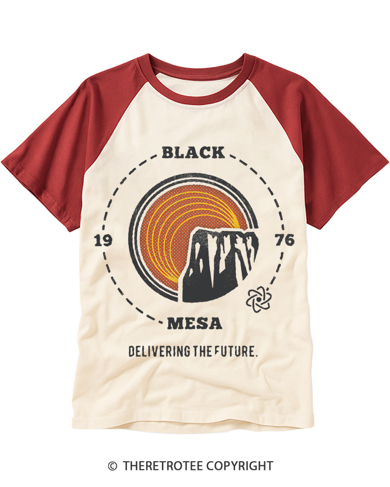 TheRetroTee Mesa 1970s Raglan Baseball T-Shirt