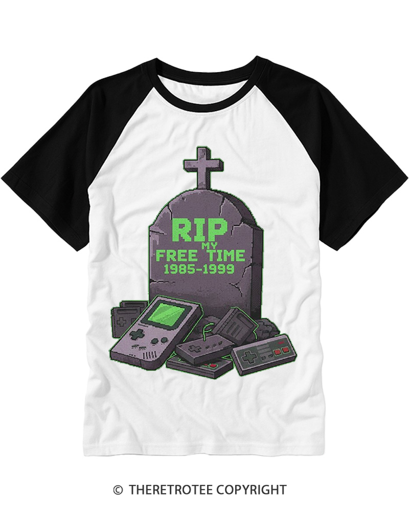 TheRetroTee Save Your Soul Retro 90s Raglan Baseball T-Shirt