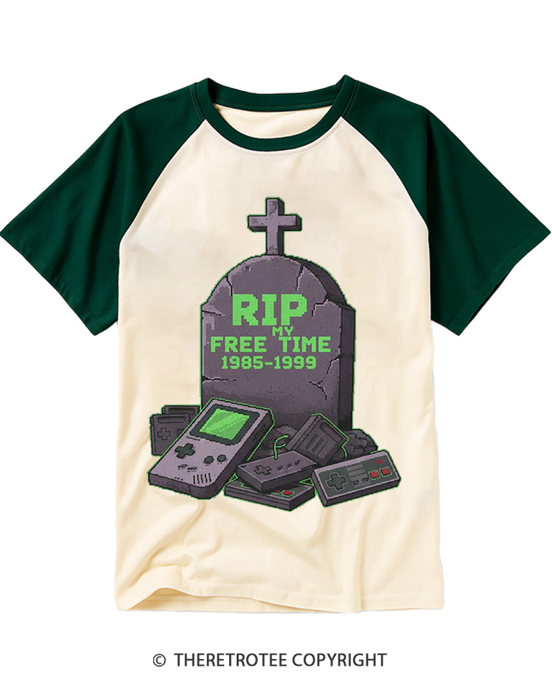 TheRetroTee Save Your Soul Retro 90s Raglan Baseball T-Shirt