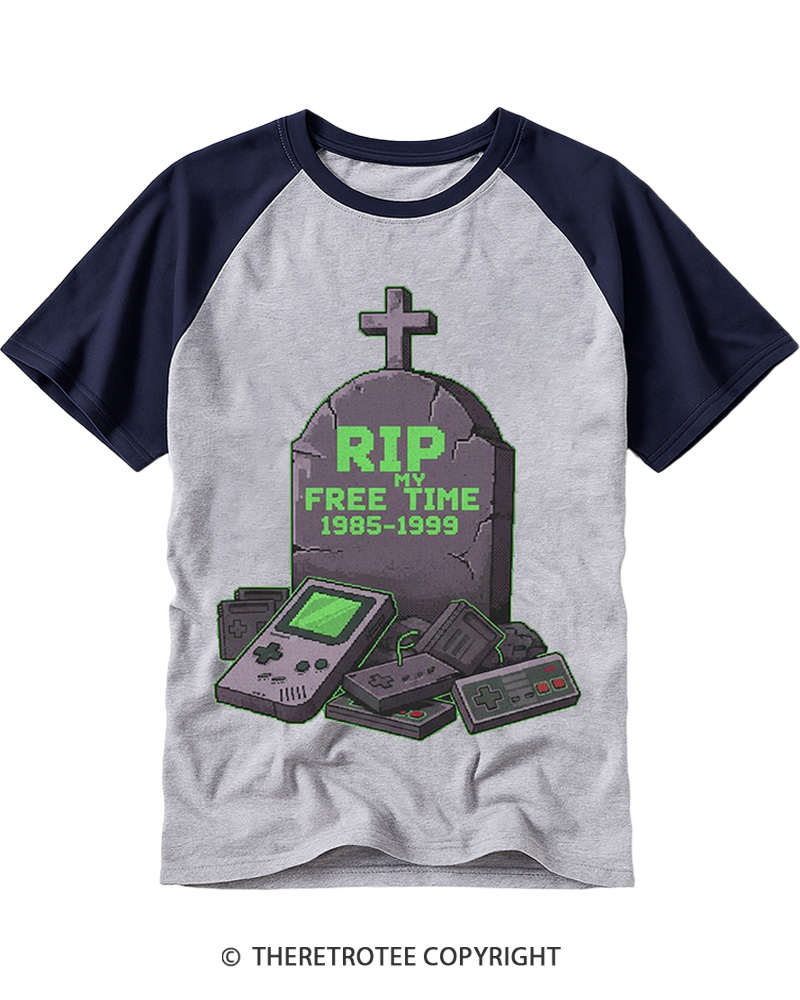 TheRetroTee Save Your Soul Retro 90s Raglan Baseball T-Shirt