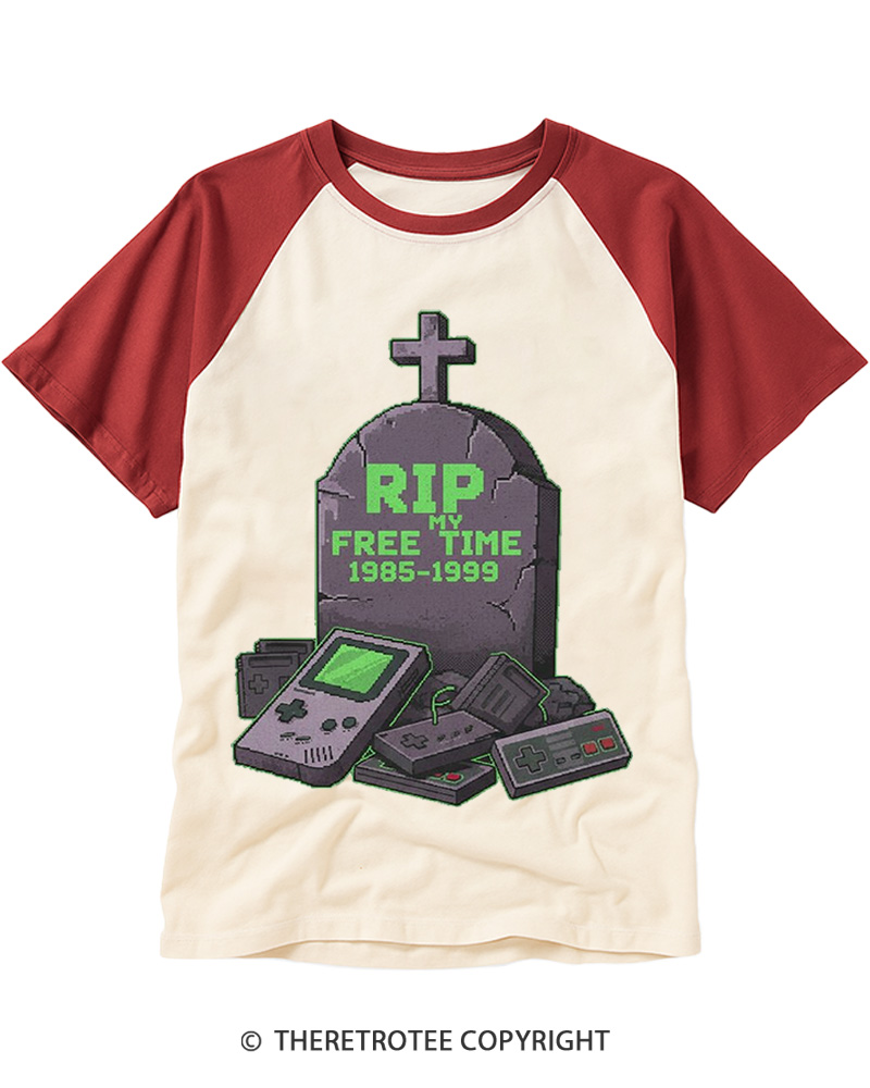 TheRetroTee Save Your Soul Retro 90s Raglan Baseball T-Shirt