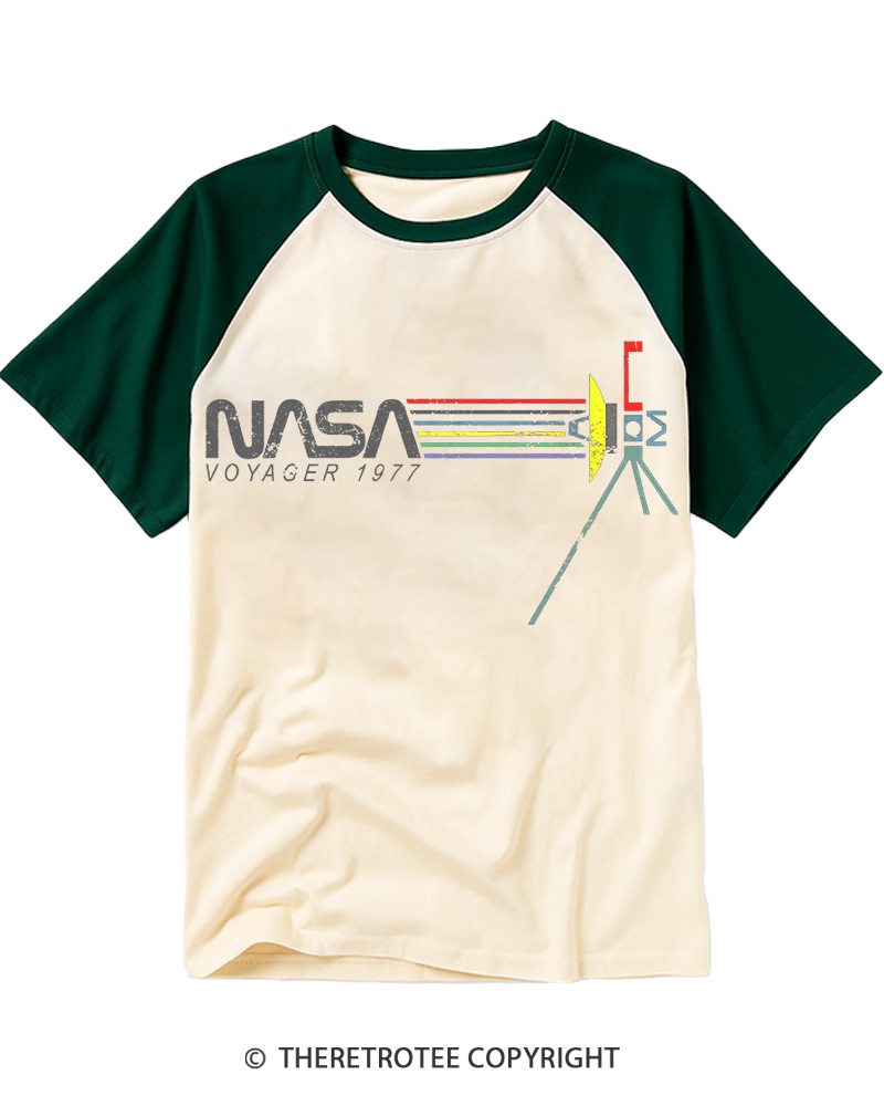 TheRetroTee Voyager '77 Raglan Baseball T-Shirt