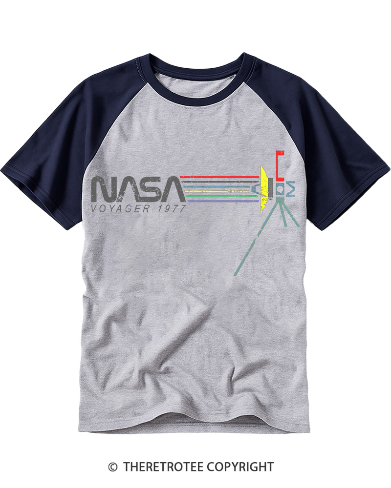 TheRetroTee Voyager '77 Raglan Baseball T-Shirt