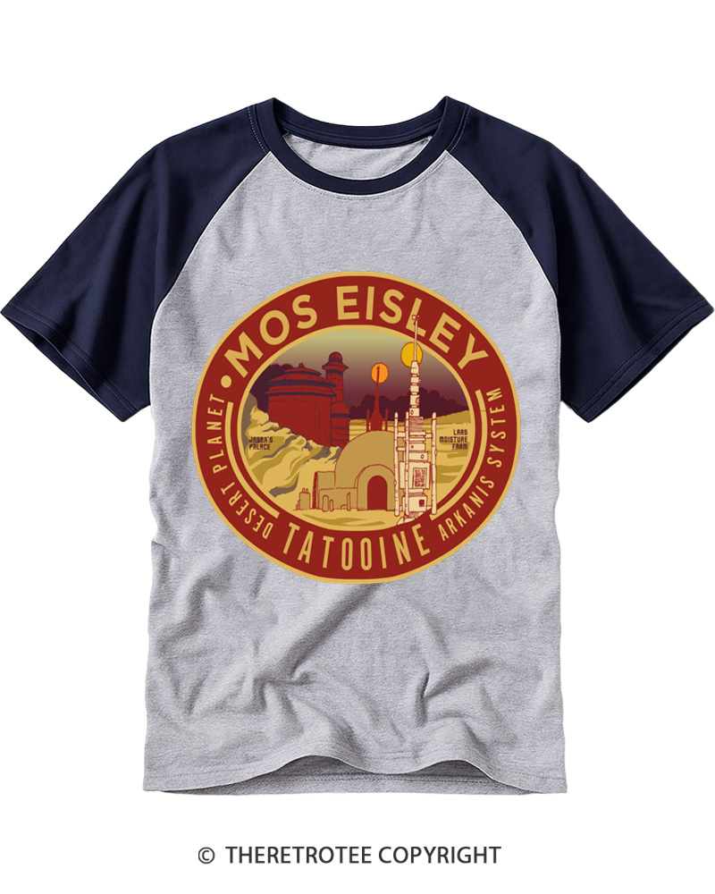 TheRetroTee Sci‑Fi 1980s Raglan Baseball T-Shirt