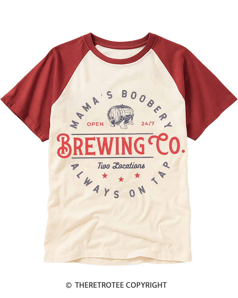 TheRetroTee Breastfeeding 1970s Raglan Baseball T-Shirt