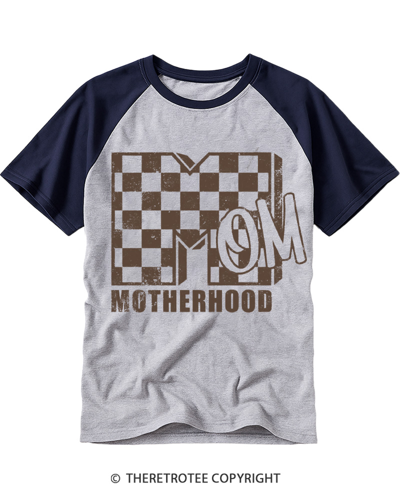 TheRetroTee Motherhood MTV Inspired Graphic 1980s Raglan Baseball T-Shirt