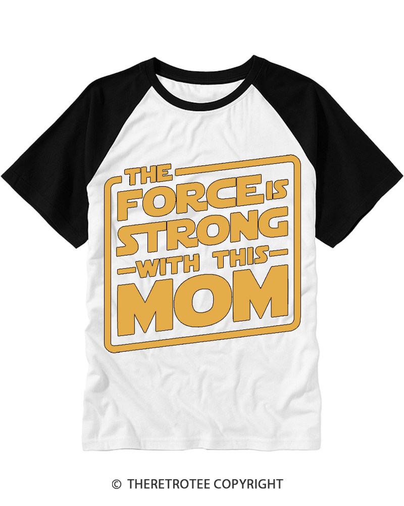 TheRetroTee Best Mom In The Galaxy 1980s Raglan Baseball T-Shirt