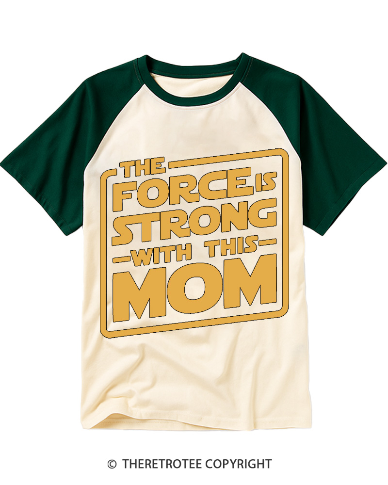 TheRetroTee Best Mom In The Galaxy 1980s Raglan Baseball T-Shirt