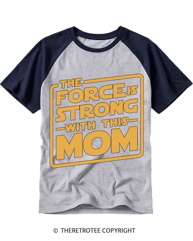 TheRetroTee Best Mom In The Galaxy 1980s Raglan Baseball T-Shirt