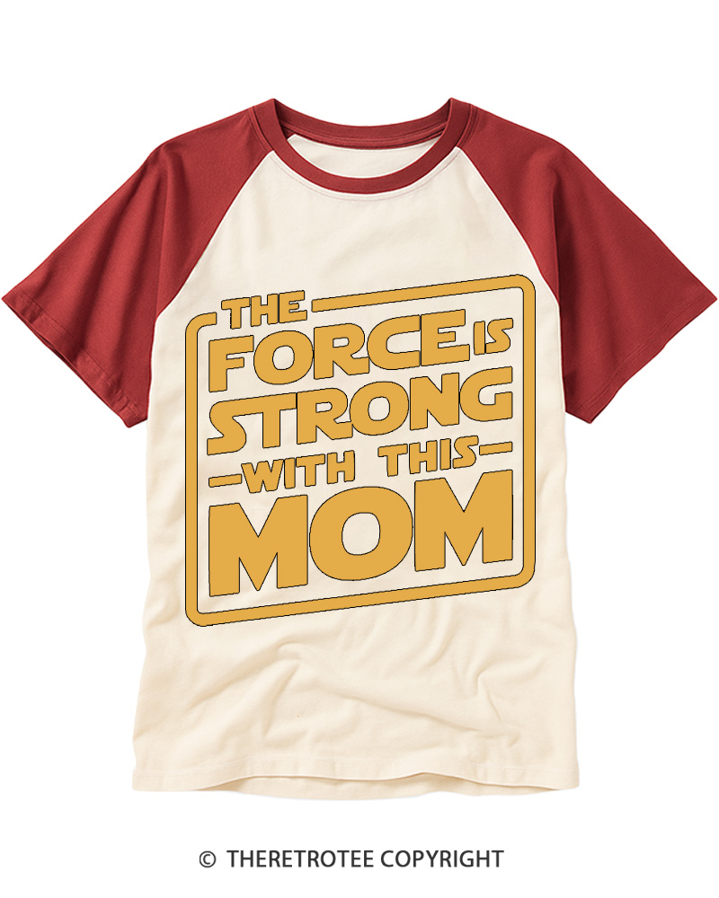 TheRetroTee Best Mom In The Galaxy 1980s Raglan Baseball T-Shirt