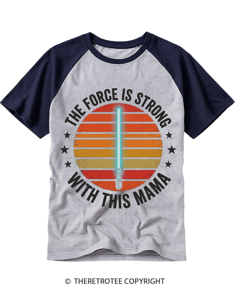 TheRetroTee Retro Star Saber  1980s Raglan Baseball T-Shirt