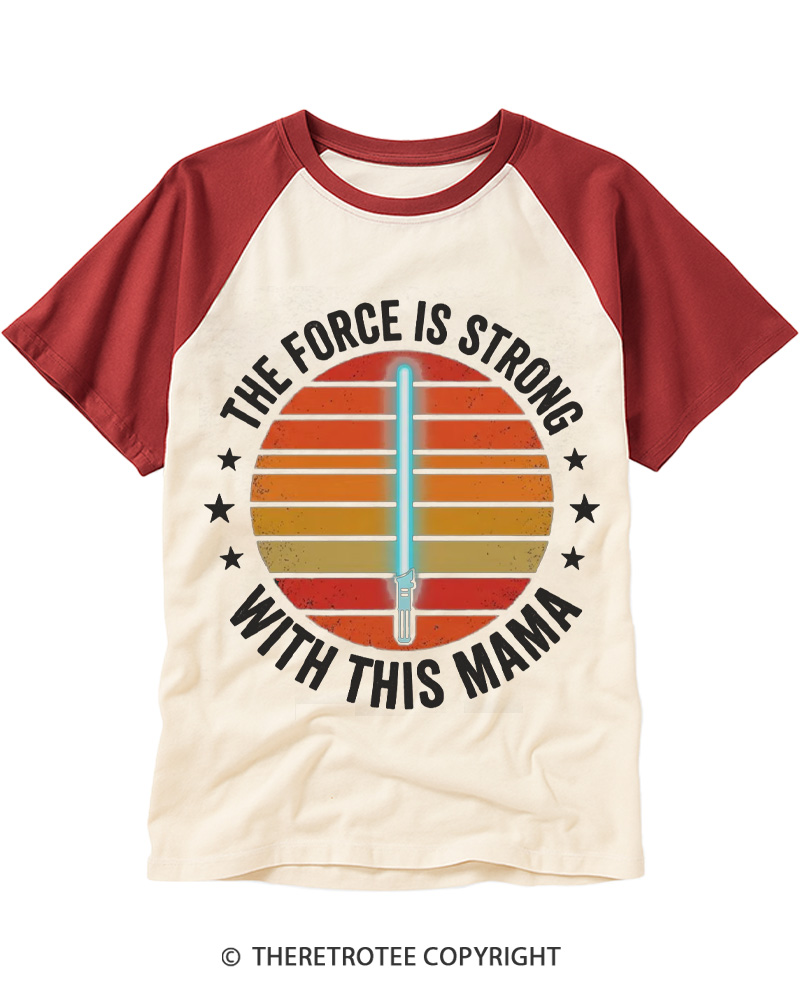 TheRetroTee Retro Star Saber  1980s Raglan Baseball T-Shirt