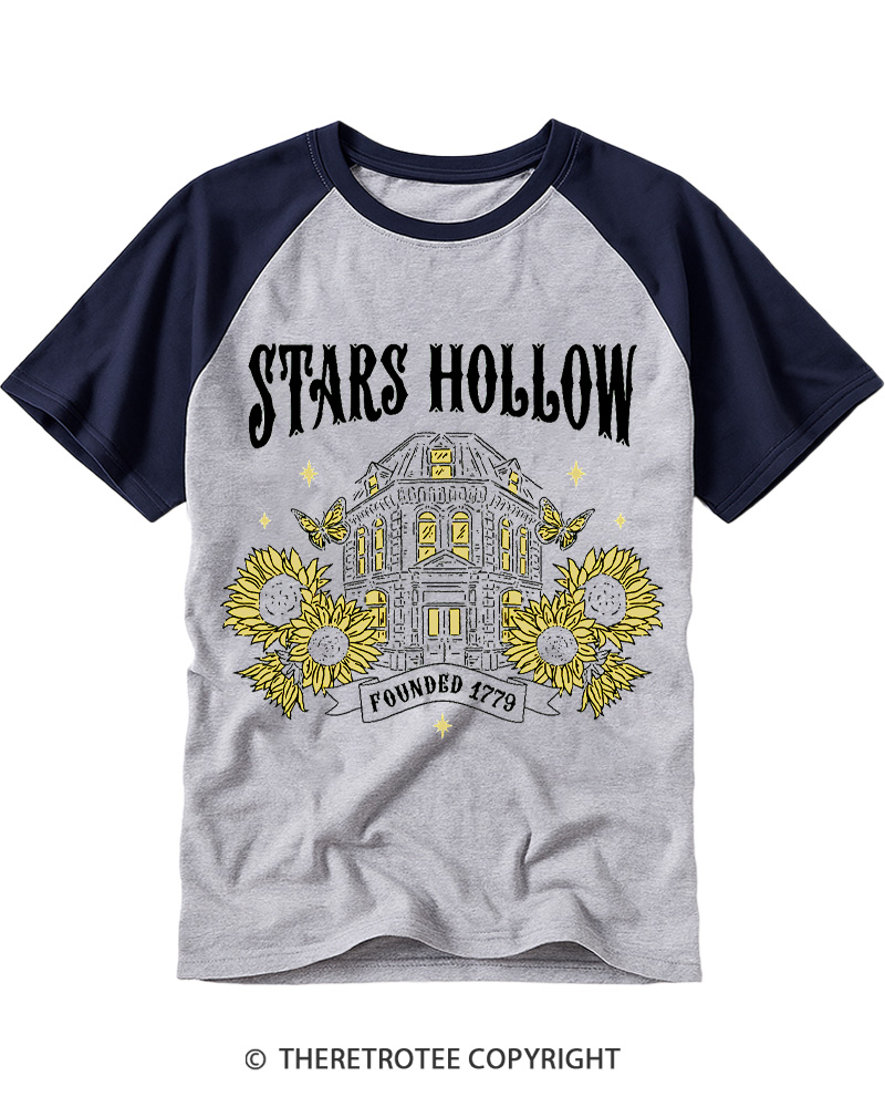 TheRetroTee Mom’s Hollow 2000s Raglan Baseball T-Shirt