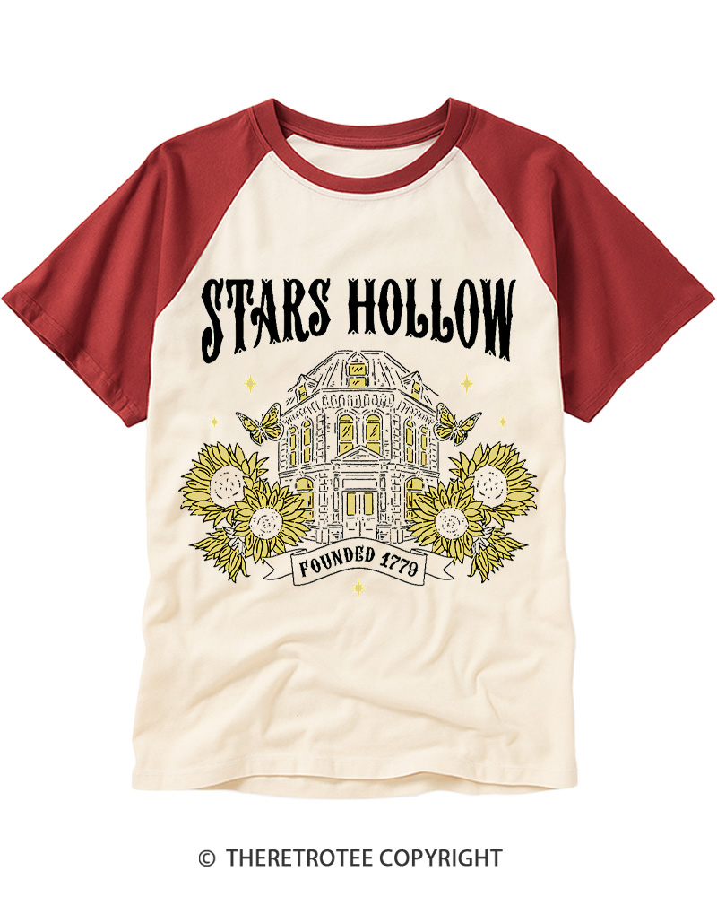 TheRetroTee Mom’s Hollow 2000s Raglan Baseball T-Shirt