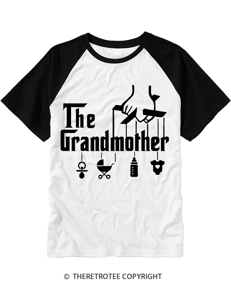 TheRetroTee The Grandmother 1980s Raglan Baseball T-Shirt