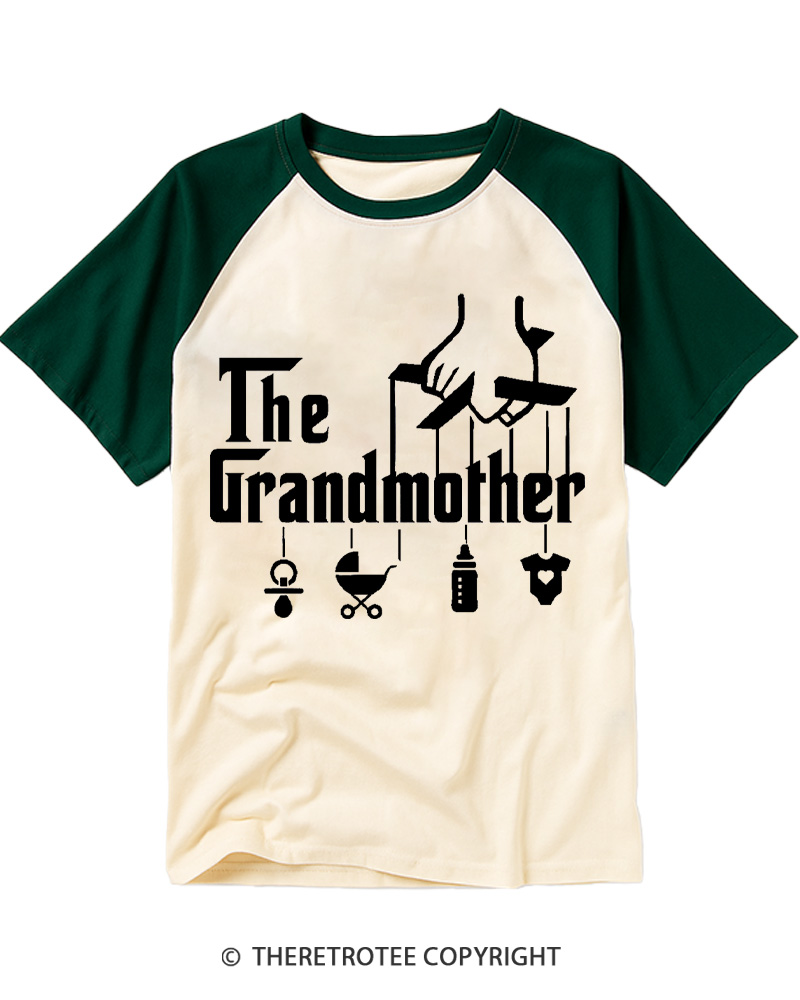 TheRetroTee The Grandmother 1980s Raglan Baseball T-Shirt