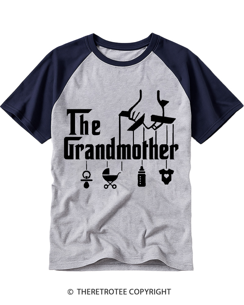 TheRetroTee The Grandmother 1980s Raglan Baseball T-Shirt