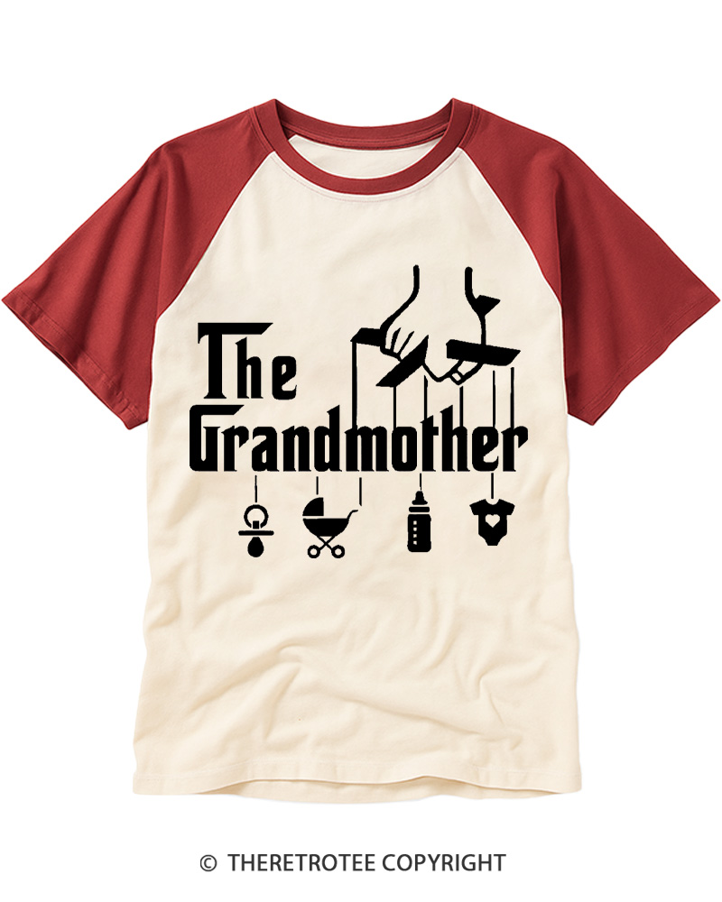 TheRetroTee The Grandmother 1980s Raglan Baseball T-Shirt