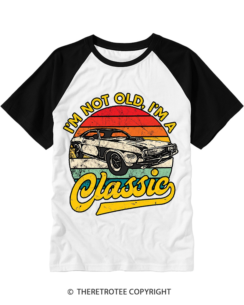 TheRetroTee I'm Not Old I'm A Classic 1970s Raglan Baseball T-Shirt